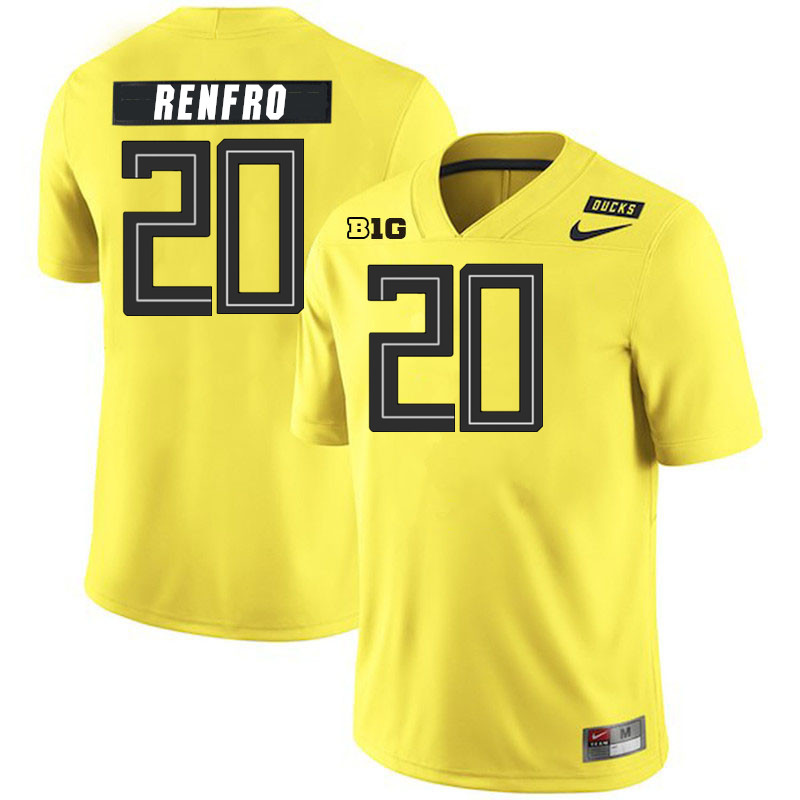 Mel Renfro Oregon Jersey,Oregon Ducks Football Uniforms Youth-Alternate Yellow